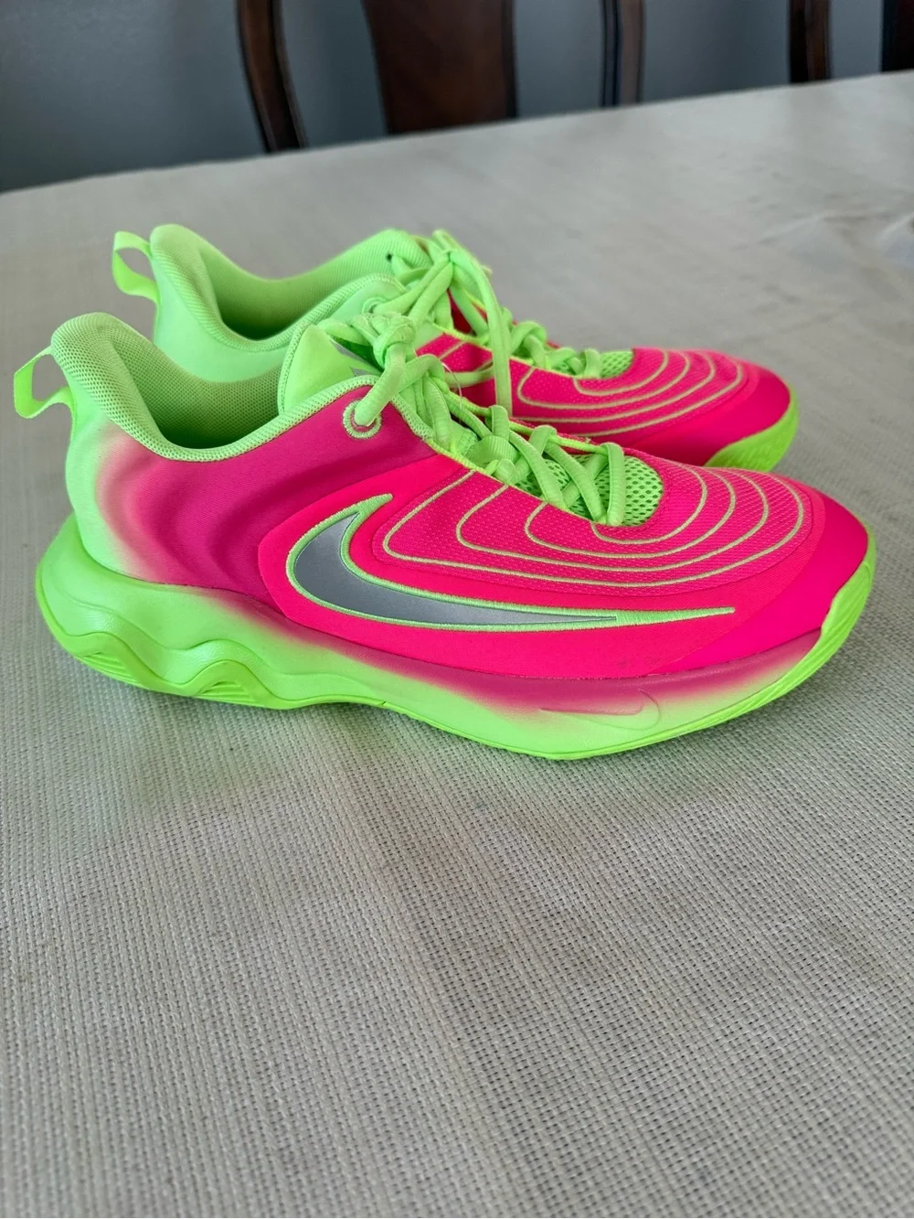Nike GIANNIS IMMORTALITY 4 BASKETBALL Neon Pink & Green Athletic Sneaker